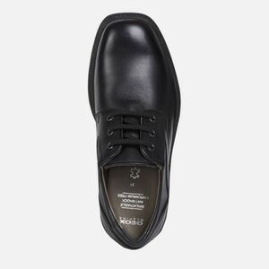 Geox Black Leather Oxfords Timeless Elegance